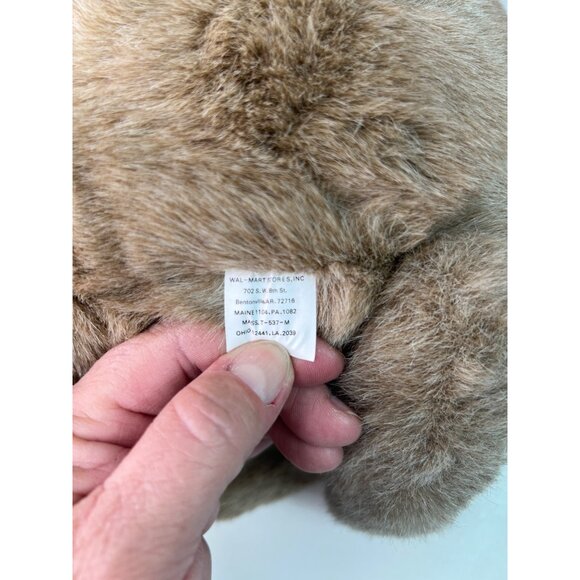 Vintage 1996 Walmart Holiday Mouse Tartan Bow Collar Plush Brown Stuffed Animal - Picture 10 of 12